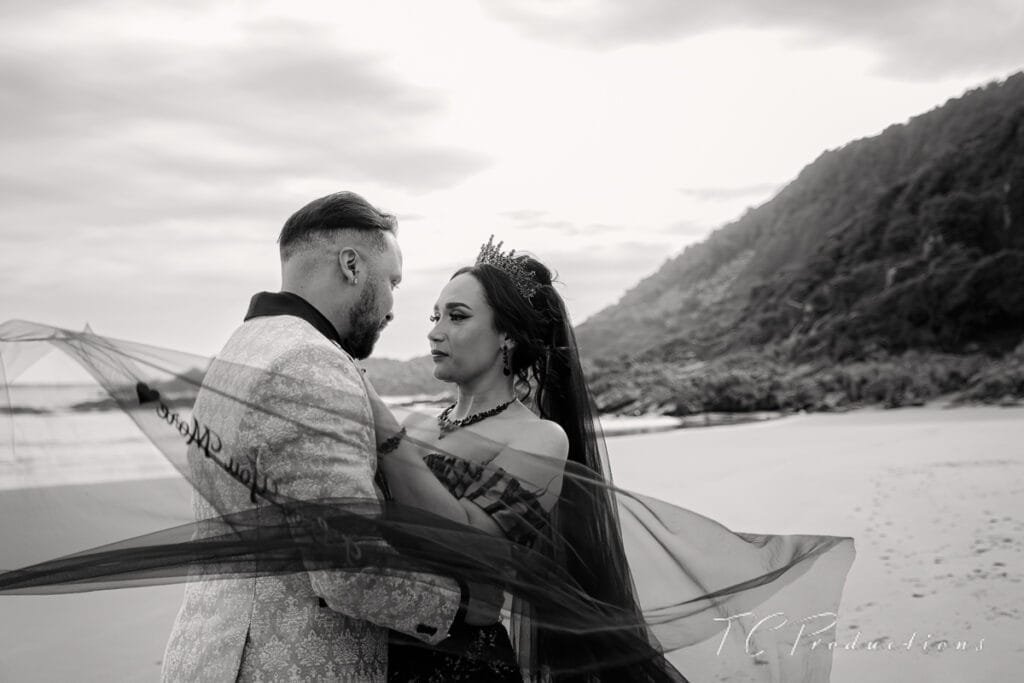 A man and woman standing next to each other at Craighross Castle Knysna
